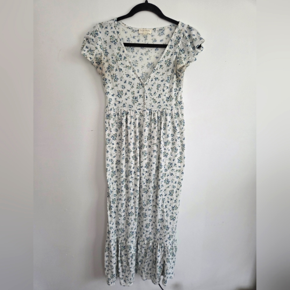 See You Monday Silver Sequin Maxi Dress V-Neck